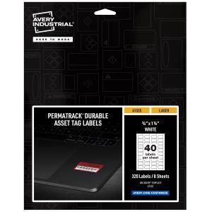 Avery® PermaTrack® White Asset Tag Labels