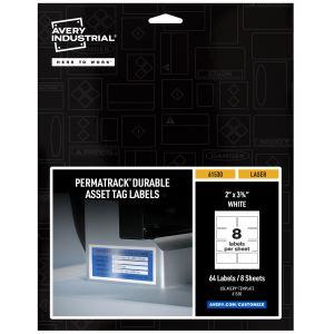 Avery® PermaTrack® White Asset Tag Labels