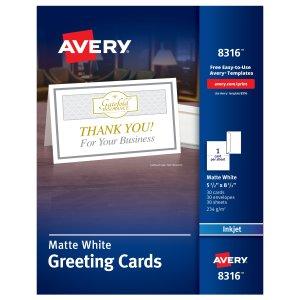 Greeting Cards with Envelopes, Matte White