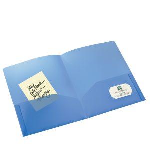 Translucent Two Pocket Folder, 1 ct, Blue