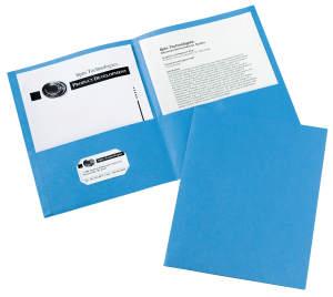 Two Pocket Folders, 25 ct, Light Blue
