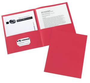 Two Pocket Folders, 25 ct, Red