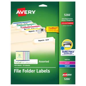 TrueBlock® File Folder Labels, 2/3” x 3-7/16”