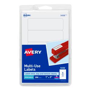 Multi-Use Removable Labels, 1" x 3"