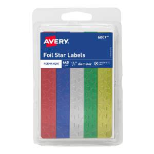 Foil Star Stickers, 1/2", 440 Total