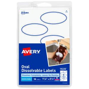 Dissolvable Labels with Preprinted Border