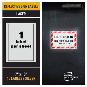 7" x 10" Reflective Silver Labels