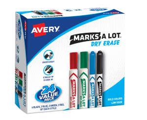 Marks-A-Lot&reg; Desk and Pen-Style Dry Erase Markers