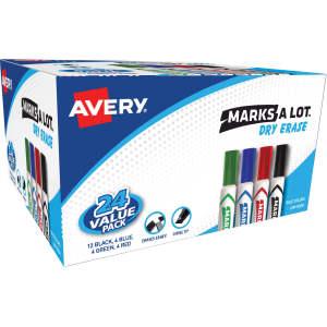 Marks-A-Lot&reg;  Desk-Style Dry Erase Markers