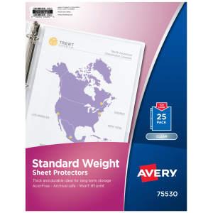 Clear Standard Weight Sheet Protectors, Top Load