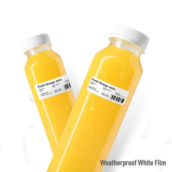 Custom Rectangle Waterproof Juice Labels - Clear Film - 24 Qty - Avery