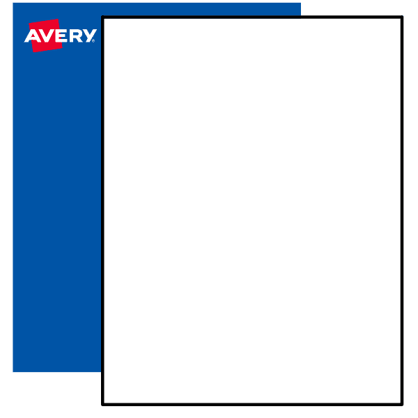Avery Permanent Durable ID Laser Labels, 8-1/2 x 11, White, 50/Pack