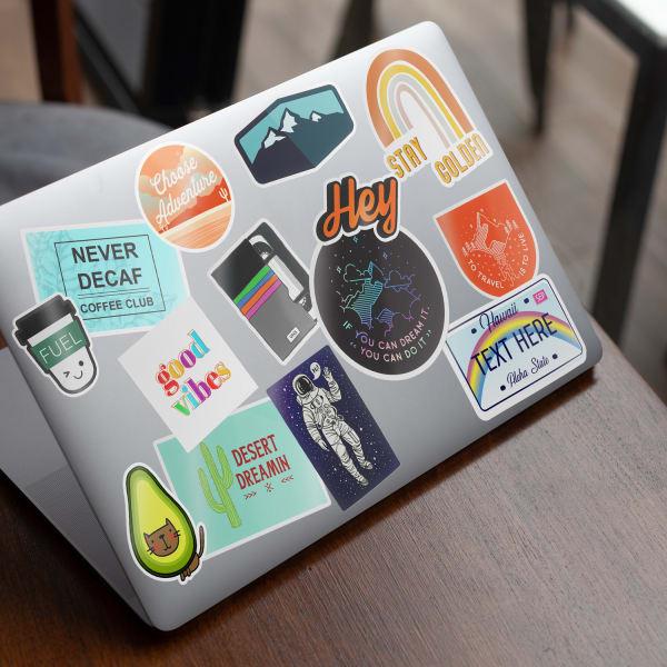Cute Minimal & Aesthetic Laptop Vinyl Waterproof Stickers