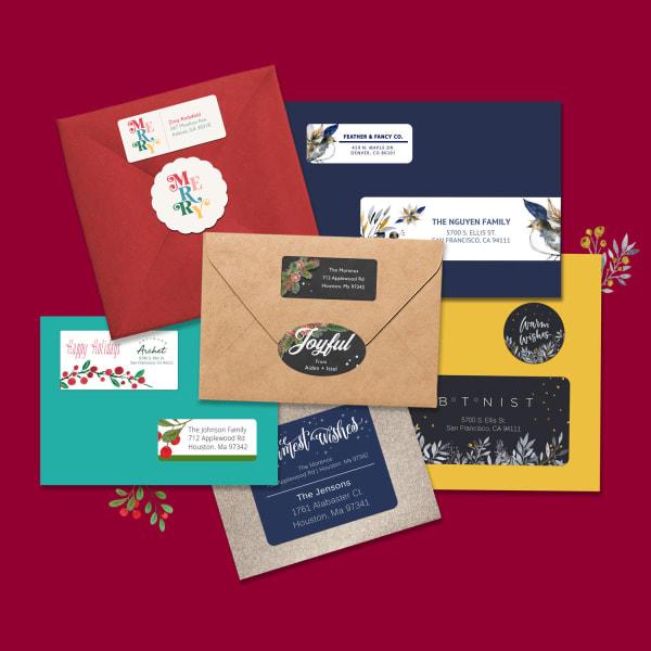  Roll of Personalized Return Address Stickers, Custom Address  Labels for Mailing, Custom Wedding Address Labels (Roll of 500 Labels) :  Office Products