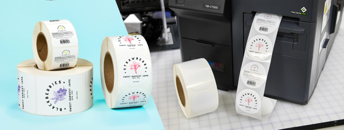 How to print on a roll labels printer