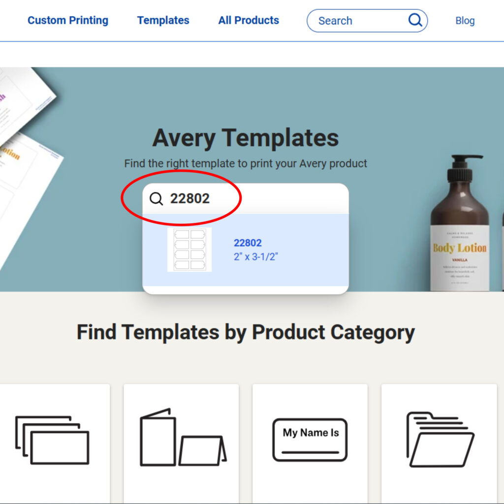 How to find templates for DIY gift tags on Avery.com using the template finder page and your Avery product number.